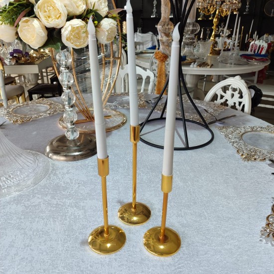 3'lü Gold Metal Mumluk