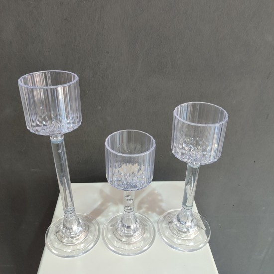 3'Lü Plastik Mumluk