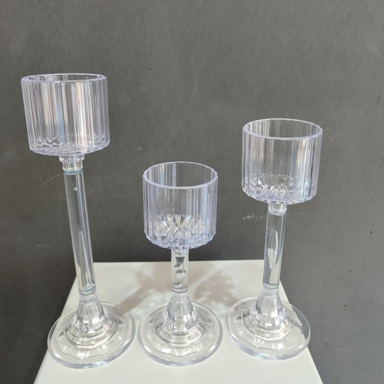 3'Lü Plastik Mumluk