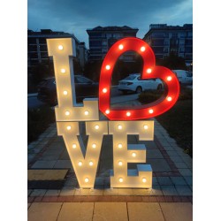 Işıklı Pleksi Love Yazısı Işıklı Pleksi Love Yazısı