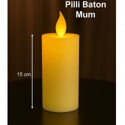 Baton Mum Pilli 15 Cm