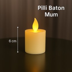 Baton Mum Pilli 6 Cm