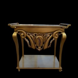 Gold Ahşap Pasta Arabası