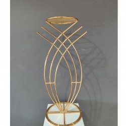 Çiçekli Gold Şamdan